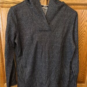 Shimmery Black Hooded Sweater